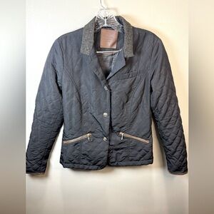 Massimo Dutti‎ Quilted Jacket Navy Women’s Size Small